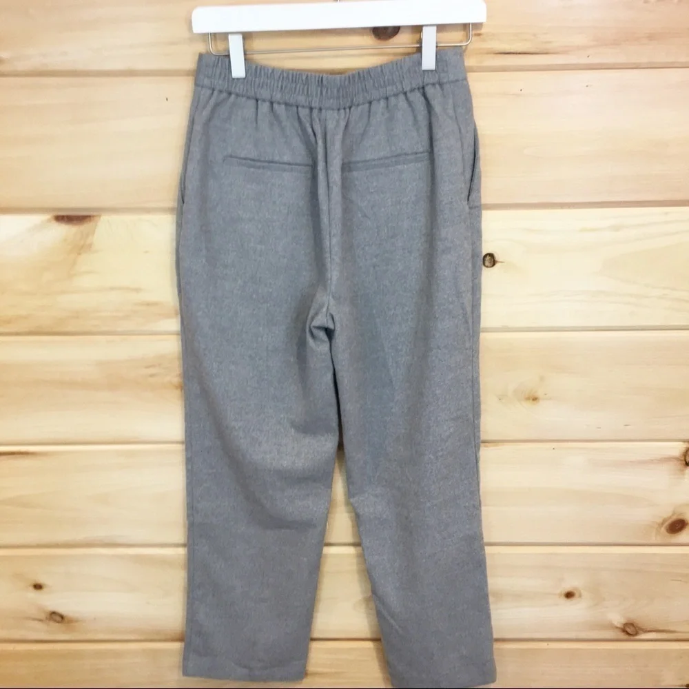 Zara | Gray ankle length elastic waist pants xs